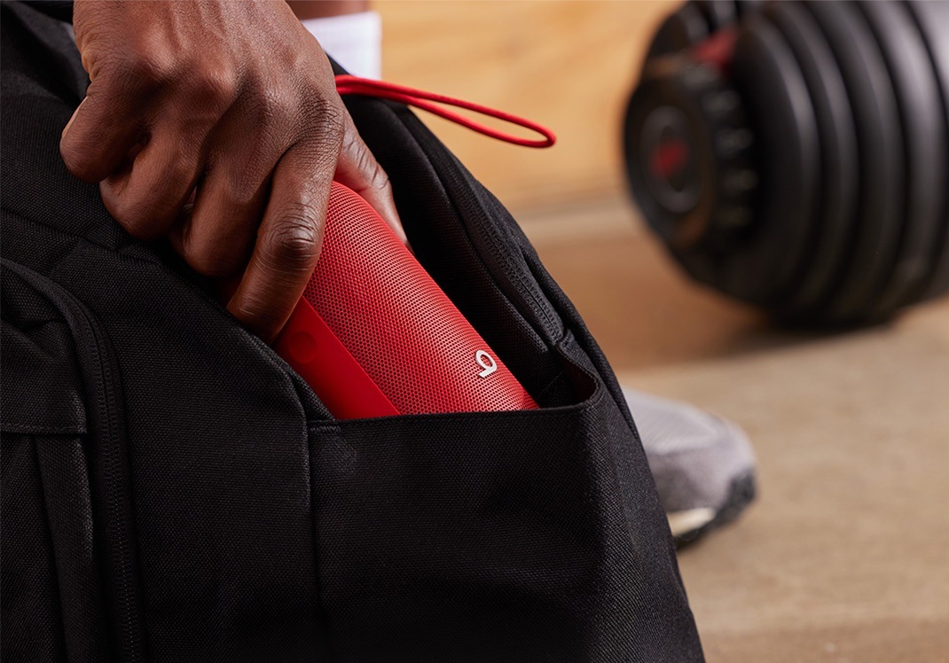 Beats Pill in a gym bag