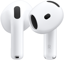 „AirPods 5“ ausinės iš priekio ir galo – matomas jų dizainas