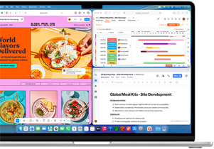 „MacBook Air“ with multiple apps open