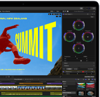 „MacBook Air“ screen showing video editing to demonstrate M5 chip capabilities