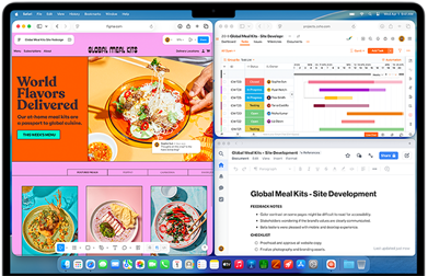 „MacBook Air“ with multiple apps open