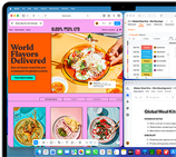 „MacBook Air“ with multiple apps open
